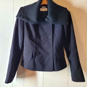 Calvin klein ladies double breasted Pea Pea coat waist length with shawl collar